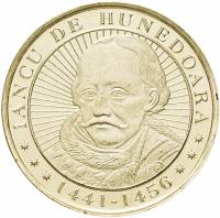 (2016) Монета Румыния 2016 год 50 бань "Янош Хуньяди"  Латунь  UNC
